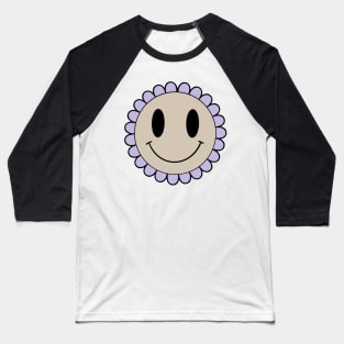 Flower Smiley Baseball T-Shirt